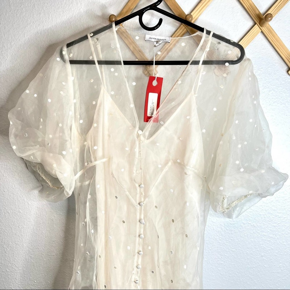 Olivia Von Halle Delphine Sheer Dress - Picture 8 of 15
